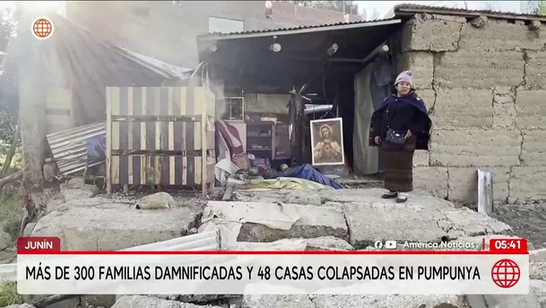 Más de 300 familias damnificadas y 48 casas colapsadas en Junín tras sismo. Foto: América Noticias Más de 300 familias damnificadas y 48 casas colapsadas en Junín tras sismo. Foto: América Noticias