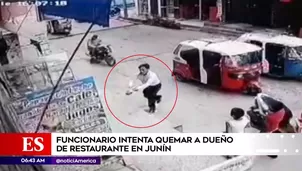 Sujeto intentó quemar vivo al dueño de un restaurante en Junín.