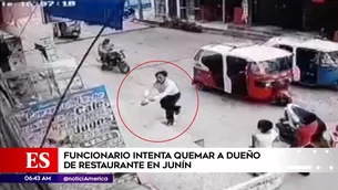 Sujeto intentó quemar vivo al dueño de un restaurante en Junín.