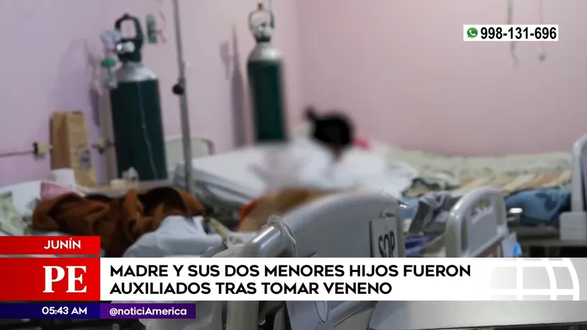 Junín: Madre y sus dos menores hijos sobreviven tras ingerir veneno