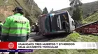 Junín: tres muertos y 27 heridos tras accidente en Jauja