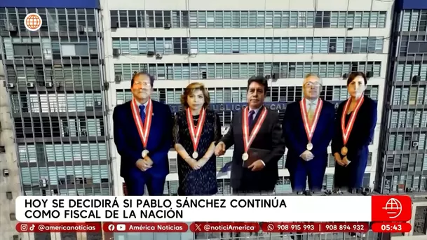 Junta de fiscales decidirá hoy permanencia de Pablo Sánchez. Foto: América Noticias