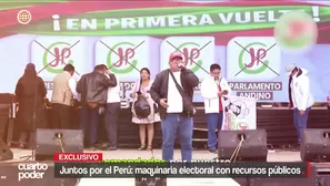 Trabajadores del Congreso captados participando en campaña de Juntos por el Perú con Víctor Cutipa y Roberto Sánchez, incluso en horario laboral. Video: Cuarto Poder