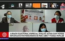 Jurado Electoral Especial evaluó actas con votos impugnados por personeros de Perú Libre y Fuerza Popular - Noticias de personeros