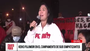 Keiko Fujimori al JNE y a Sagasti: No deben permitir que se consolide un candidato de modo irregular. Video: América