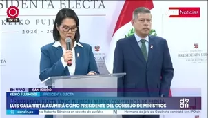 Presidenta electa, Keiko Fujimori, anuncia a Luis Galarreta como presidente del Consejo de Ministros./ Video: Canal N