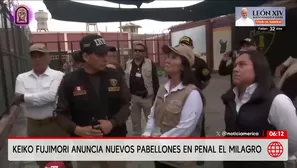 La presidenta Keiko Fujimori llegó a Trujillo para inspeccionar el penal El Milagro, uno de los establecimientos penitenciarios más críticos del país, donde anunció la implementación de un programa de recompensas dirigido a internos./ Video: América Noticias