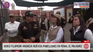 La presidenta Keiko Fujimori llegó a Trujillo para inspeccionar el penal El Milagro, uno de los establecimientos penitenciarios más críticos del país, donde anunció la implementación de un programa de recompensas dirigido a internos./ Video: América Noticias