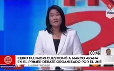 Keiko Fujimori cuestionó a Marco Arana en el primer debate organizado por el JNE - Noticias de aranas