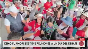 Candidata de Fuerza Popular permaneció en su local de campaña mientras su equipo afina estrategias para el encuentro del domingo./ Video: América Noticias