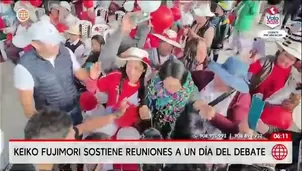 Candidata de Fuerza Popular permaneció en su local de campaña mientras su equipo afina estrategias para el encuentro del domingo./ Video: América Noticias