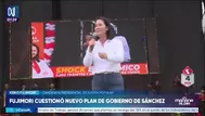 Keiko Fujimori cuestionó nuevo plan de gobierno presentado por Roberto Sánchez