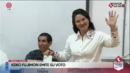 Keiko Fujimori emitió su voto en San Borja durante la segunda vuelta