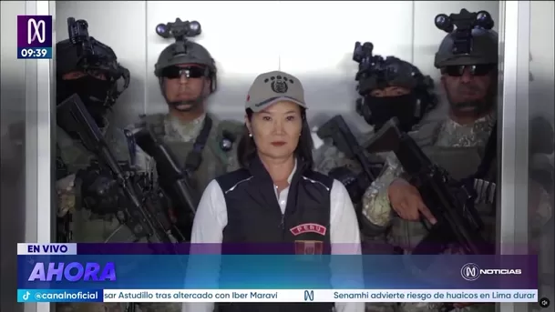 Keiko Fujimori: "El Gobierno está del lado de los peruanos que quieren vivir en paz". Foto: Canal N