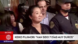 Keiko Fujimori dio sus primeras declaraciones