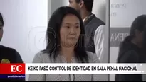 Keiko Fujimori llegó a la sede judicial junto a otros implicados. Foto: captura Justicia TV