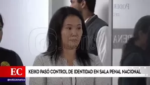 Keiko Fujimori llegó a la sede judicial junto a otros implicados. Foto: captura Justicia TV