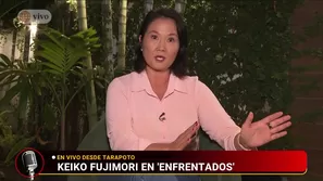 Keiko Fujimori afirmó que su pase a segunda vuelta aún no está asegurado, pese a liderar la intención de voto. Video: Cuarto Poder