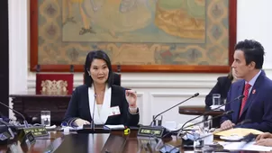 Sesión del Gabinete Galarreta con Keiko Fujimori. Foto: Andina