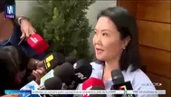Keiko Fujimori: "Hay mucha esperanza sobre todo en el voto en el extranjero y en las actas observadas"