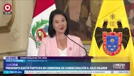 Keiko Fujimori pidió priorizar el Perú ante diferencias políticas