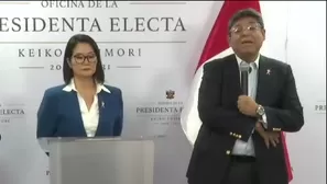 Keiko Fujimori presenta a Elmer Cuba como nuevo ministro de Economía y Finanzas./ Video: Canal N