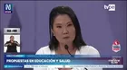 Keiko Fujimori plantea ampliar acceso al agua, entregar un millón de títulos de propiedad y fortalecer Foncodes