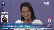 Debate presidencial: Keiko Fujimori propone telemedicina nacional, cobertura contra el cáncer y entrega de 5 millones de kits escolares