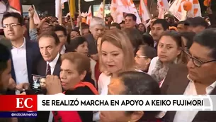 Se realizó marcha en apoyo a Keiko Fujimori.