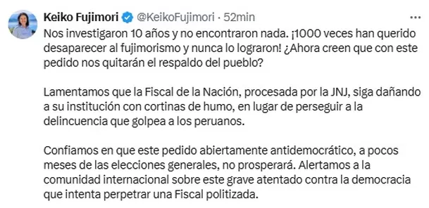 Foto: X: @KeikoFujimori