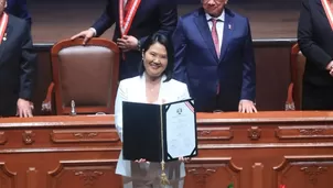 Keiko Fujimori recibió credenciales como presidenta de la República. Foto: Andina / Video: América Noticias