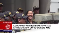 En total, Keiko Fujimori recibió 536 visitas solo entre enero hasta junio último