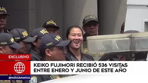 En total, Keiko Fujimori recibió 536 visitas solo entre enero hasta junio último