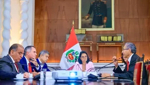 La presidenta de la República, Keiko Fujimori, sostuvo una reunión de trabajo con la titular del Poder Judicial, Janet Tello, en Palacio de Gobierno, con el objetivo de abordar acciones conjuntas frente a la inseguridad ciudadana y la criminalidad./ Foto: Presidencia / Video: Canal N