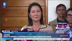 La candidata presidencial de Fuerza Popular, Keiko Fujimori, pidió calma y prudencia mientras culmina la revisión de las actas observadas de la segunda vuelta electoral. / Video: Canal N