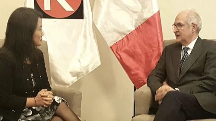 Keiko Fujimori y Antonio Ledezma. Foto: Twitter Keiko Fujimori y Antonio Ledezma. Foto: Twitter