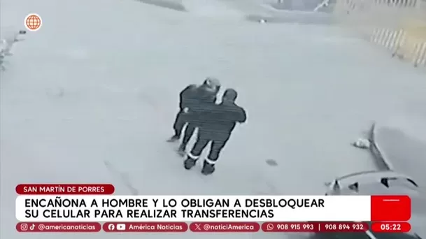 Ladrón encañona a vecino y lo obliga a hacer transferencias en San Martín de Porres. Foto: América Noticias