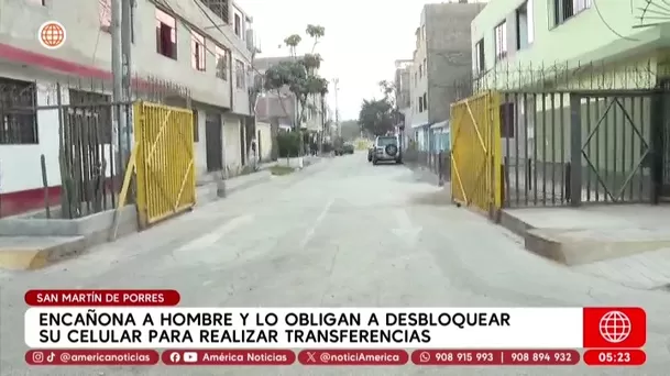 Ladrón encañona a vecino y lo obliga a hacer transferencias en San Martín de Porres. Foto: América Noticias