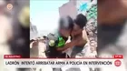 Ladrón intentó arrebatar arma a policía en El Agustino