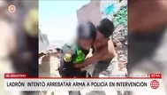 Ladrón intentó arrebatar arma a policía en El Agustino