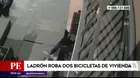 Ladrón roba dos bicicletas de vivienda en San Juan de Miraflores