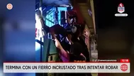Ladrón termina con fierro incrustado en Piura