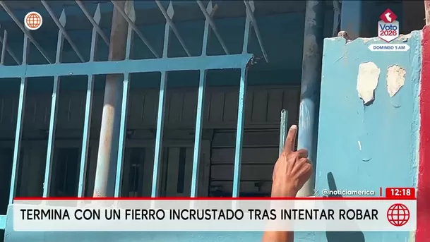 Ladrón termina con fierro incrustado en Piura. Foto: América Noticias Ladrón termina con fierro incrustado en Piura. Foto: América Noticias