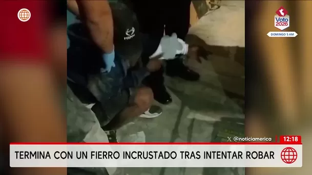 Ladrón termina con fierro incrustado en Piura. Foto: América Noticias Ladrón termina con fierro incrustado en Piura. Foto: América Noticias