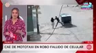 Ladrón en Trujillo sufre caída al intentar robar celular