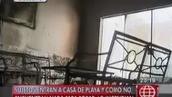 Panamericana Sur: desadaptados incendian casa de playa al no hallar que robar
