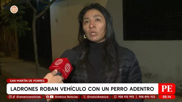 Ladrones roban vehículo con la mascota adentro en San Martín de Porres. Foto: América Noticias Ladrones roban vehículo con la mascota adentro en San Martín de Porres. Foto: América Noticias