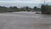 El caudal de los ríos se incrementó debido a las intensas lluvias. Foto: Captura de TV