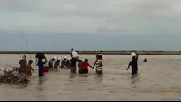 R&iacute;o La Leche se volvi&oacute; a desbordar. Foto: Captura de video