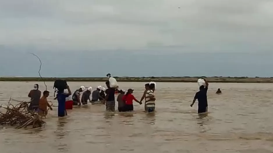 R&iacute;o La Leche se volvi&oacute; a desbordar. Foto: Captura de video